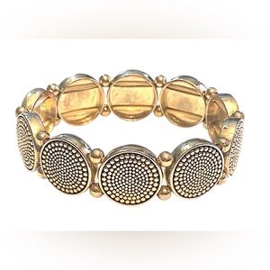 MARILYN SCHIFF Gold Bracelet Round Medallion